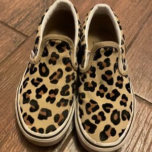Girls animal-print slip on Vans